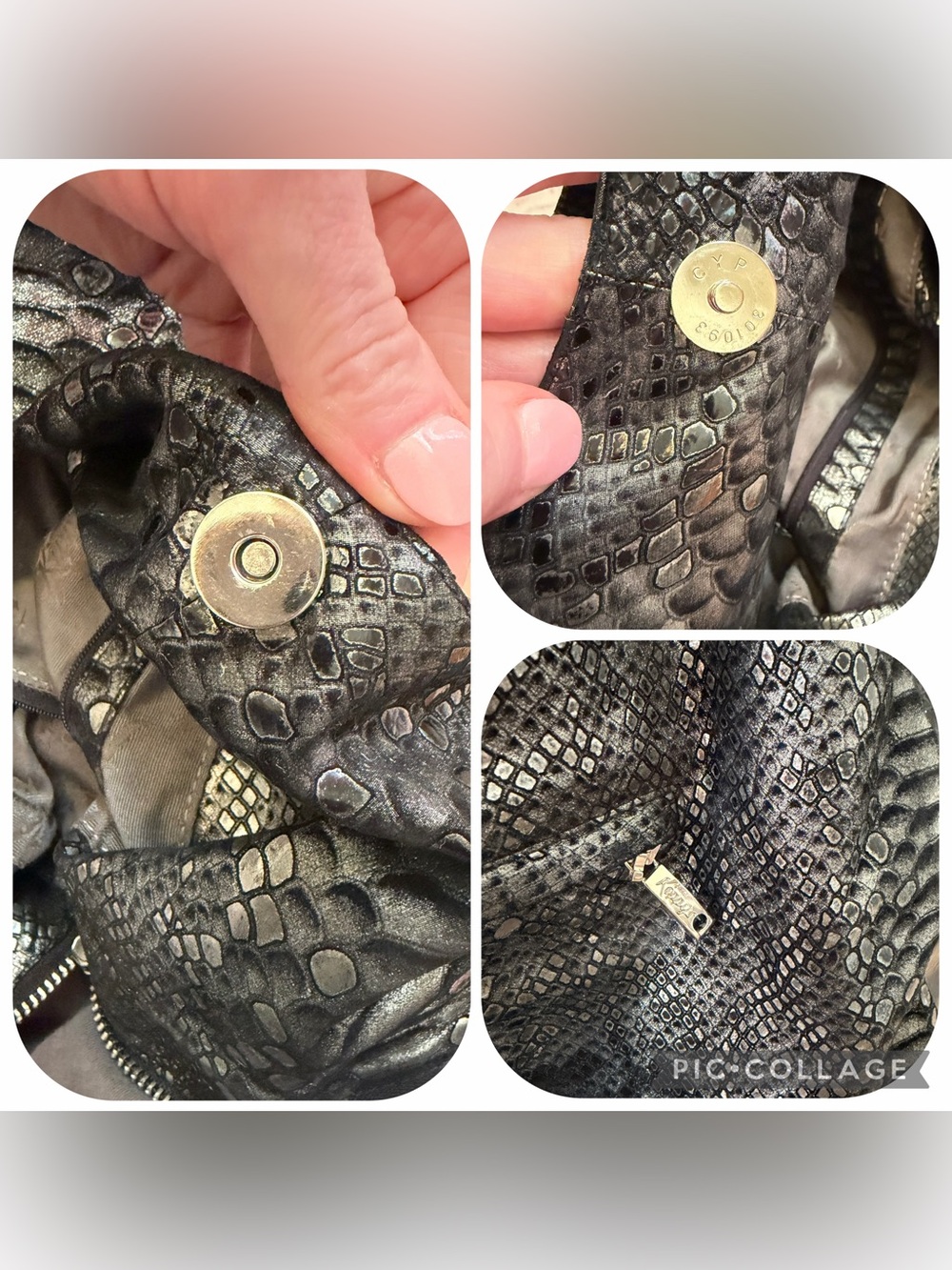 KIPPY’S Cross Hobo Handbag with Swarovski Crystals ✨ - Picture 9 of 11